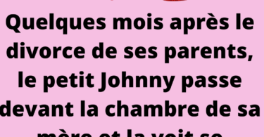 Quelques mois après le divorce de ses parents