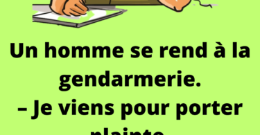 Un homme se rend à la gendarmerie