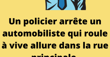 Un agent de police a arrêté un automobiliste