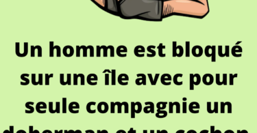 Un homme échoue sur une île