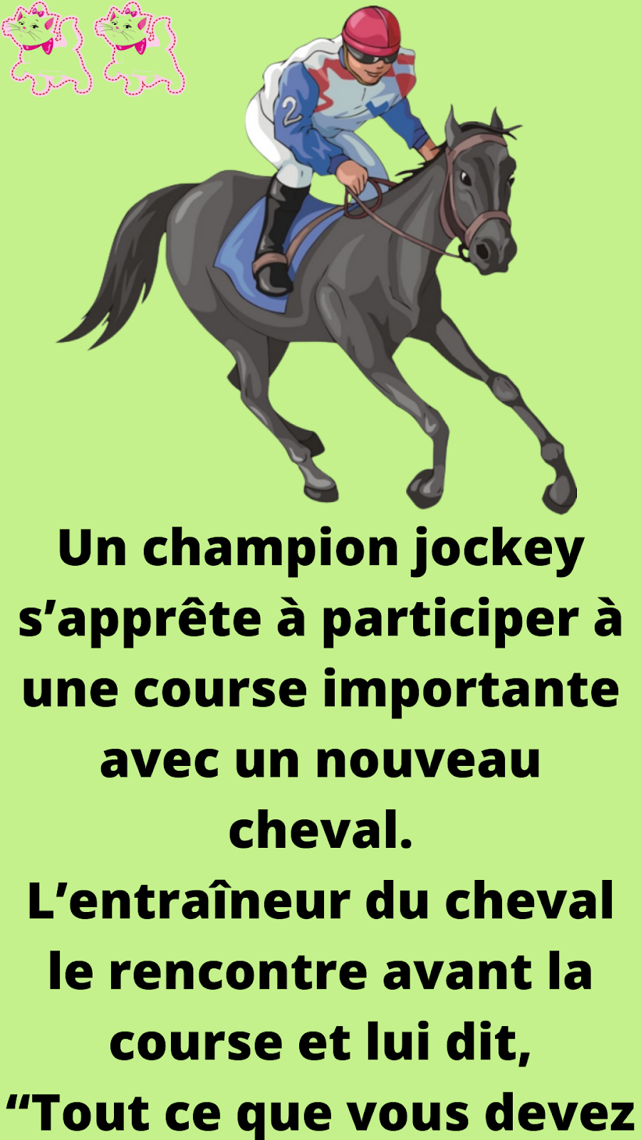 Un jockey champion dans une course importante